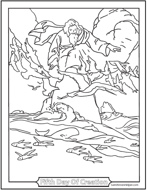 590x762 Bible Story Coloring Pages Creation, Jesus Mary, Miracles