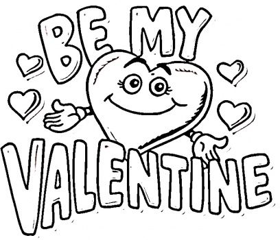 408x350 Valentine Coloring Pages