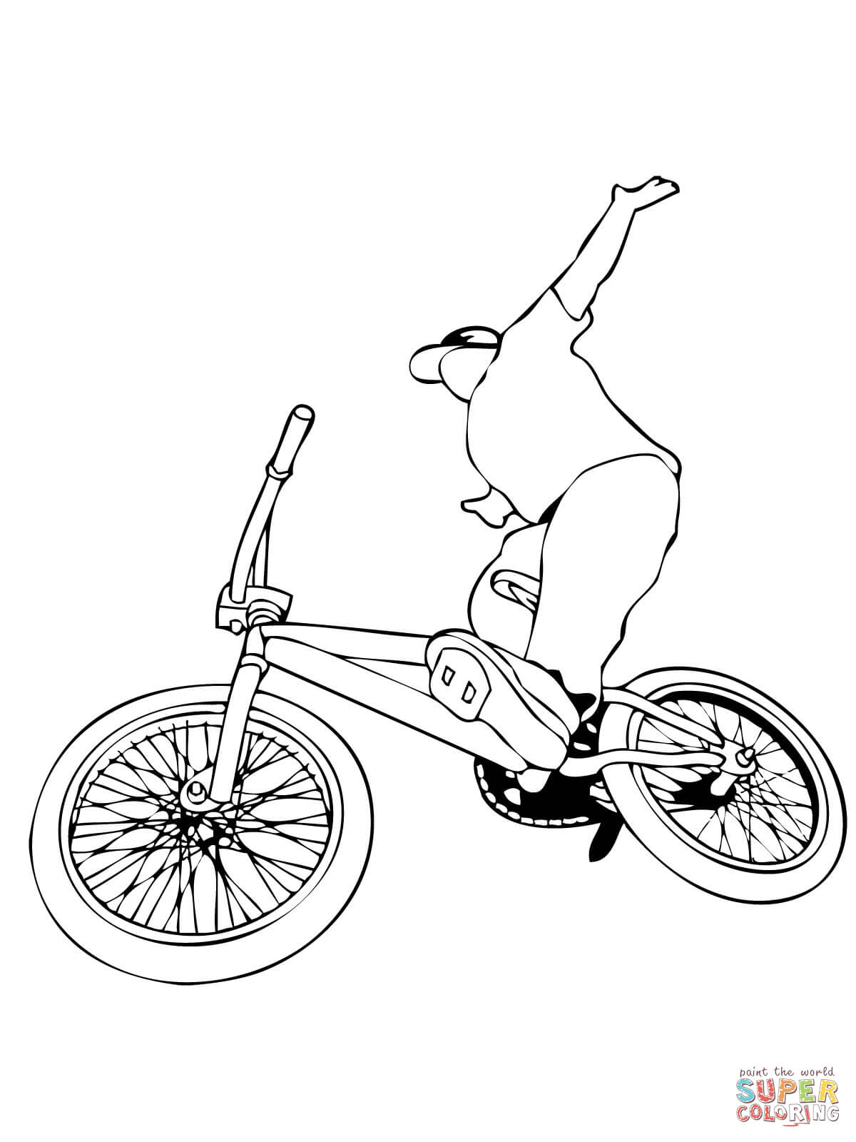 1200x1600 Bmx Bike Sketch Coloring Sheet Pages For Toddler Free Adult Bikes