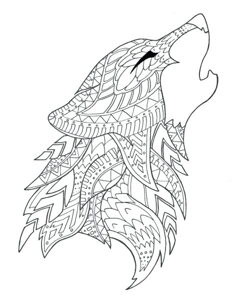 474x600 Wolf Color Page Adult Coloring Pages Wolf Big Bad Wolf Coloring