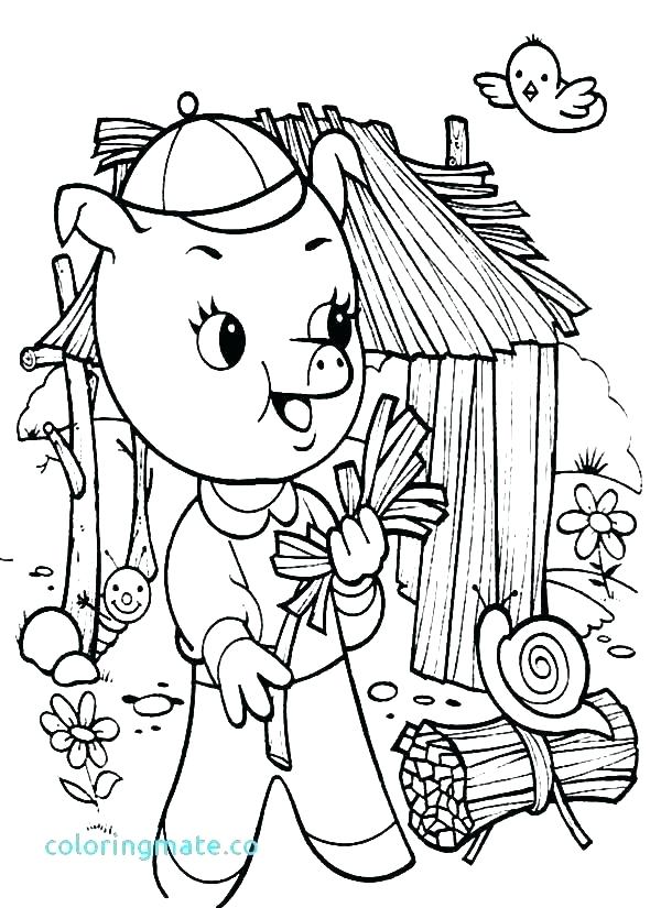 600x825 Big Bad Wolf Coloring Page