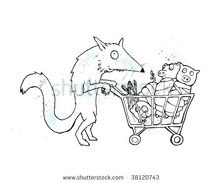 450x371 Big Bad Wolf Coloring Page Big Bad Wolf Coloring Page Free