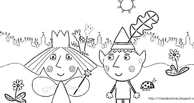 678x359 Ben And Holly Coloring Pages Holly Coloring Pages Big Page Free