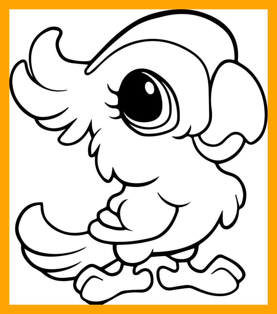 958x1088 Fascinating Unique Cute Animals Coloring Pages Pict For Big Eyed