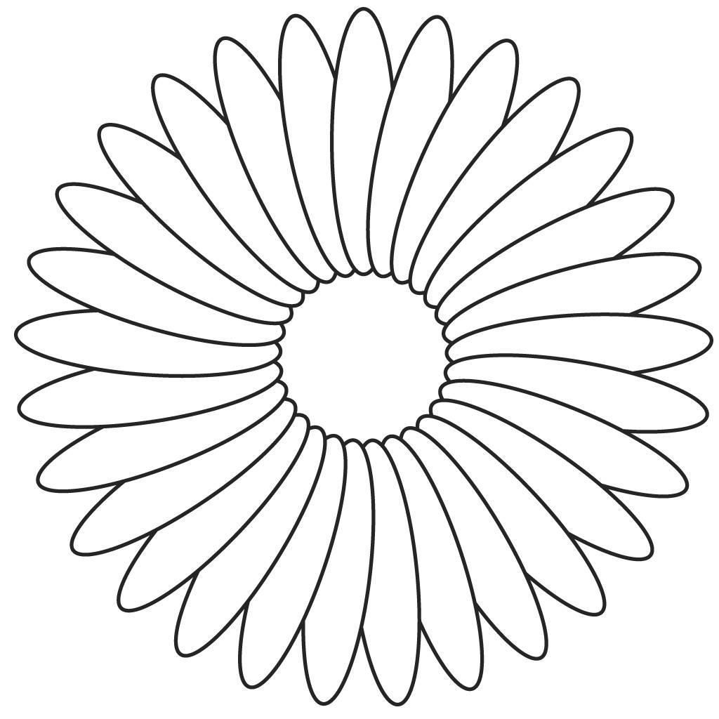 1024x1024 Big Flower Coloring Sheet Coloring Sheets