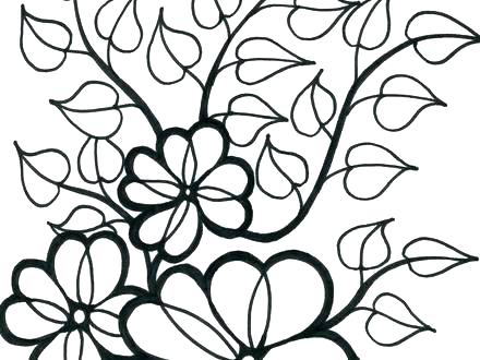 440x330 Flower Printable Coloring Pages Color Pages Of Flowers Adult