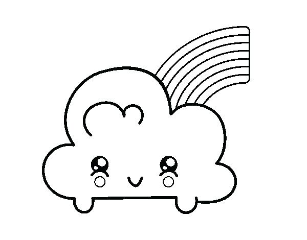 600x470 Coloring Pages Of Cloud Collection Big Heart In The Clouds