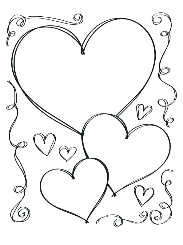 595x794 Hearts And Roses Coloring Pages Free Heart Coloring Pages Free