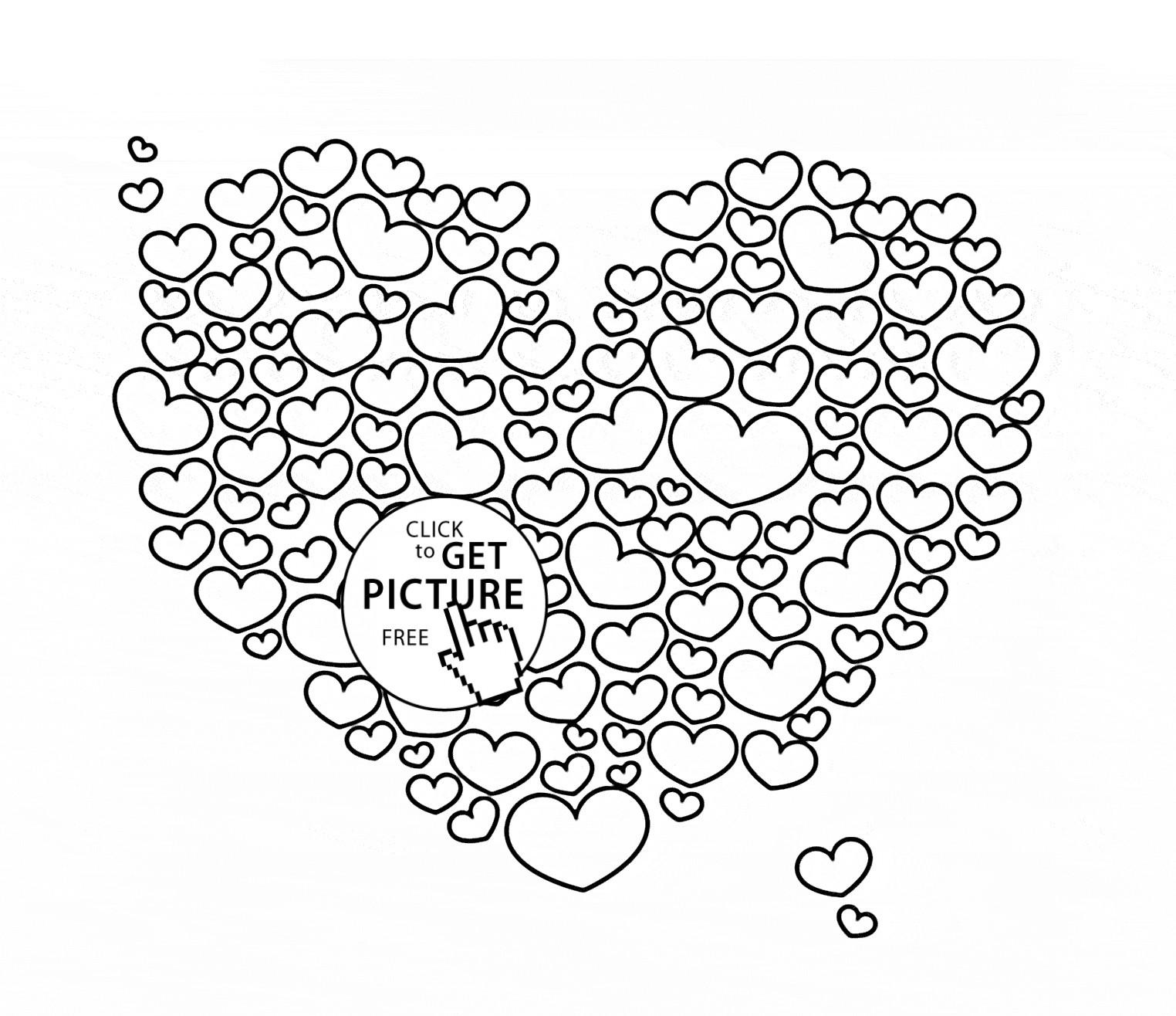 1524x1316 Lots Of Hearts Coloring Pages New Copy Big Heart Page For Kids