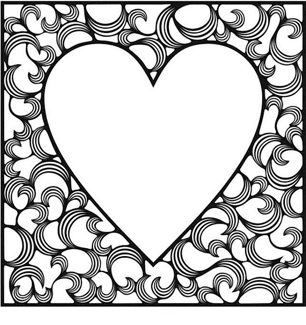 623x661 Valentines Day Coloring Pages For Adults