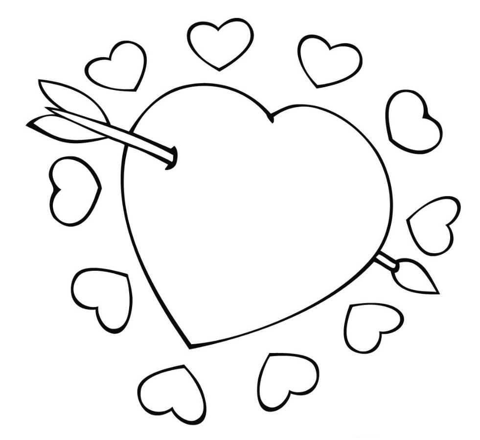 981x900 Big Heart Coloring Pages