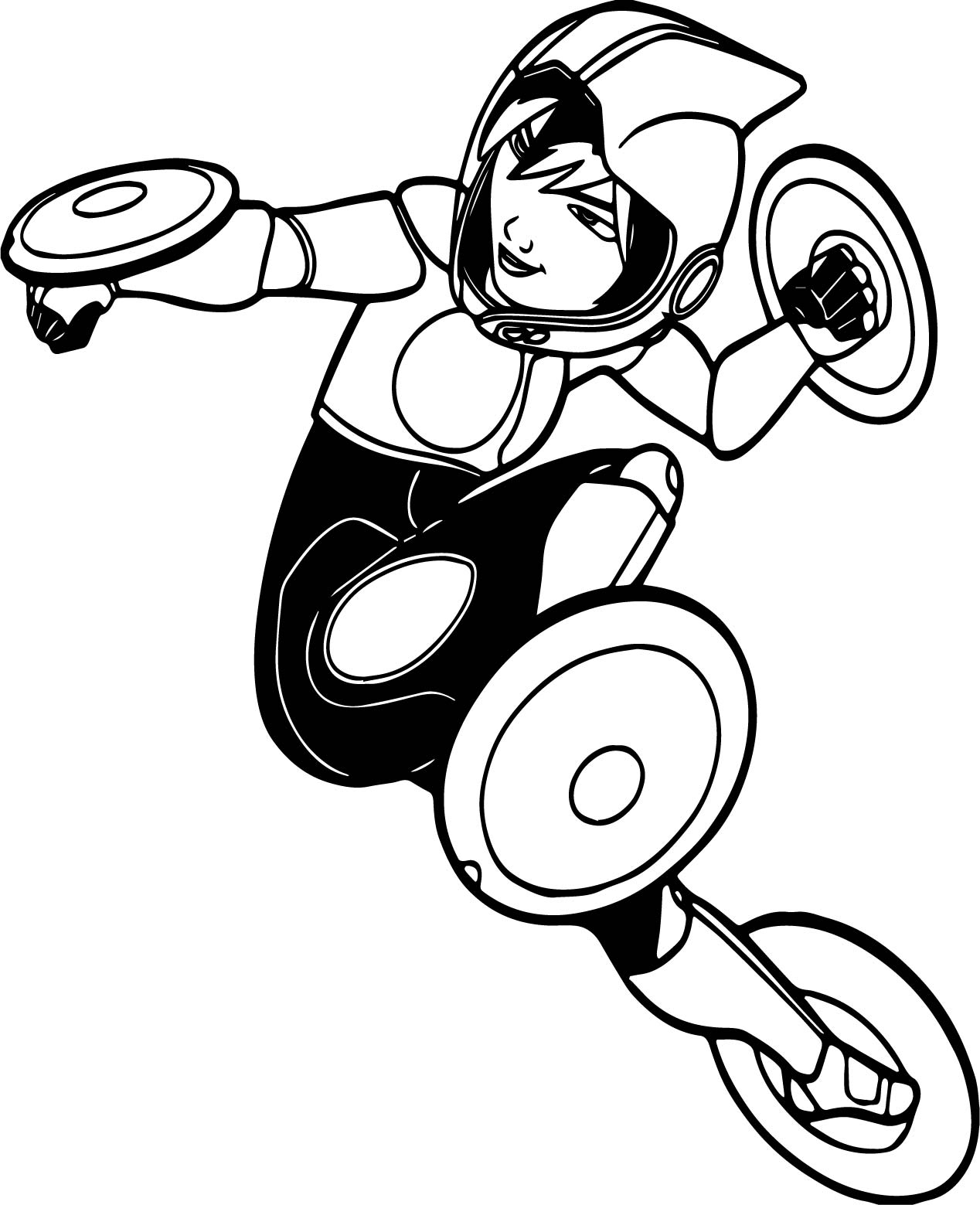 1268x1559 Big Hero Characters Gogo Tomago Flying Coloring Page