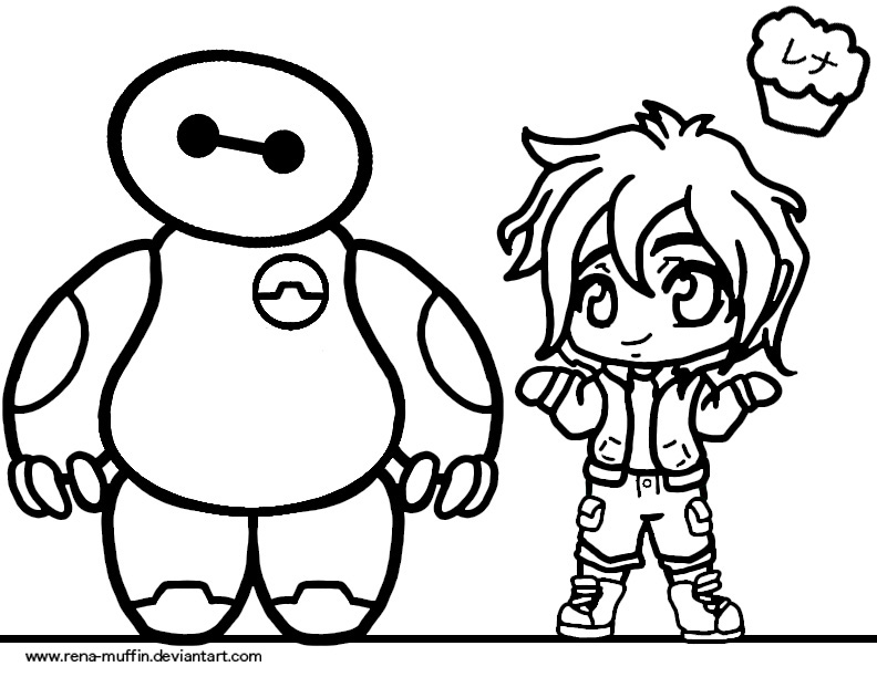 792x612 Big Hero Coloring Sheet