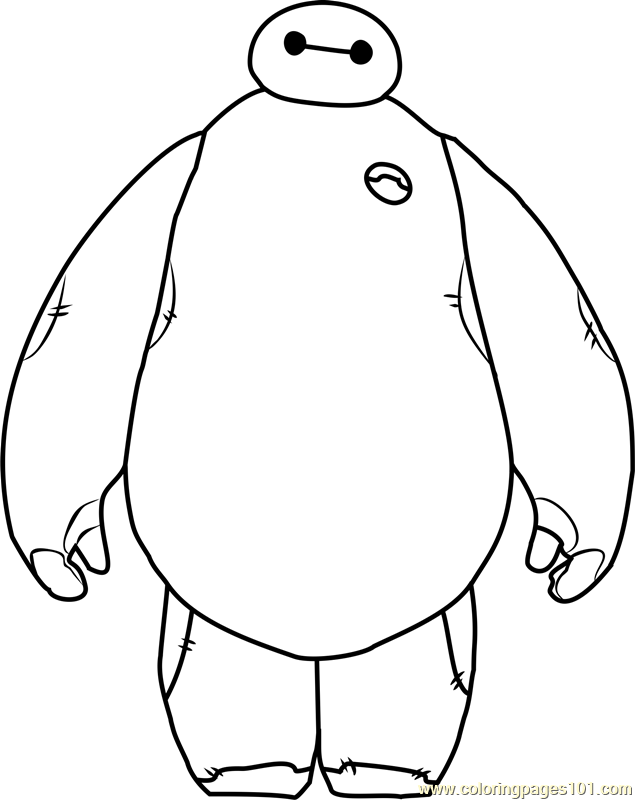 635x800 Baymax Inflight Coloring Page