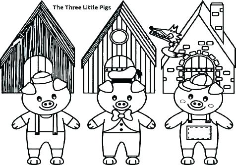 476x333 Coloring Pages For Adults Printable The Three Little Pigs Big