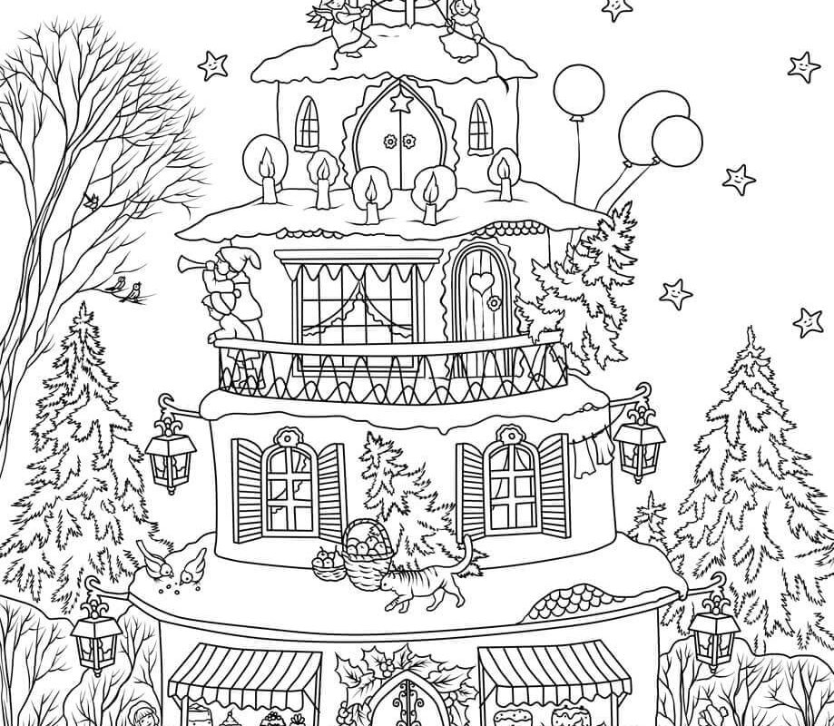 919x800 Free Printable Gingerbread House Coloring Pages Christmas Coloring