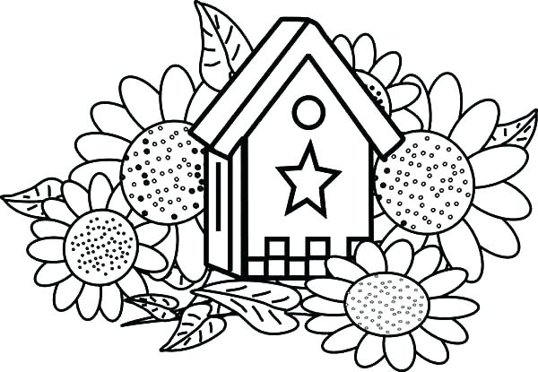 600x415 Sunflower Coloring Pages