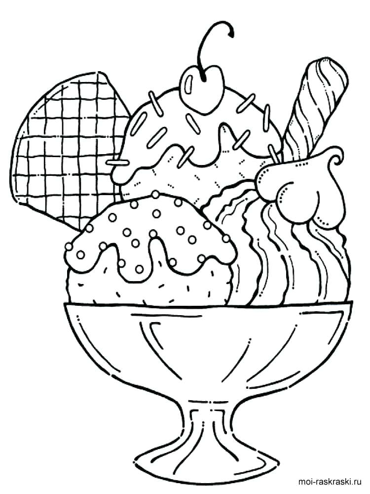 750x1000 Big Nate Colouring Pages Ice Cream Sundae Coloring Page Yummy