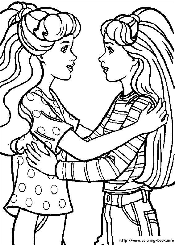 567x794 Barbie Coloring Picture