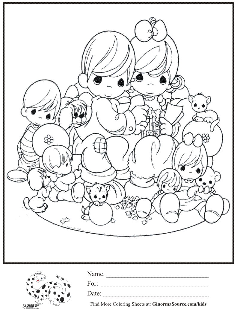 791x1050 Precious Moments Coloring Pages For Fancy Draw Printables Sisters