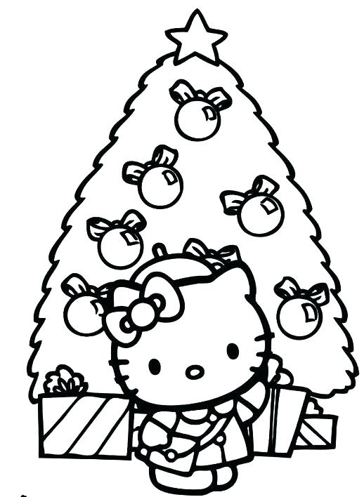 518x708 Coloring Pages Christmas Tree Tree Coloring Pages For Kids Kitty