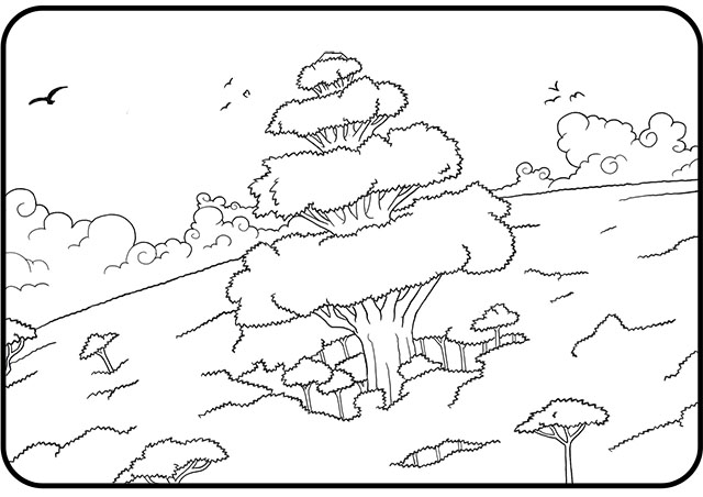 640x452 It's A Big Big World Coloring Pages World Tree
