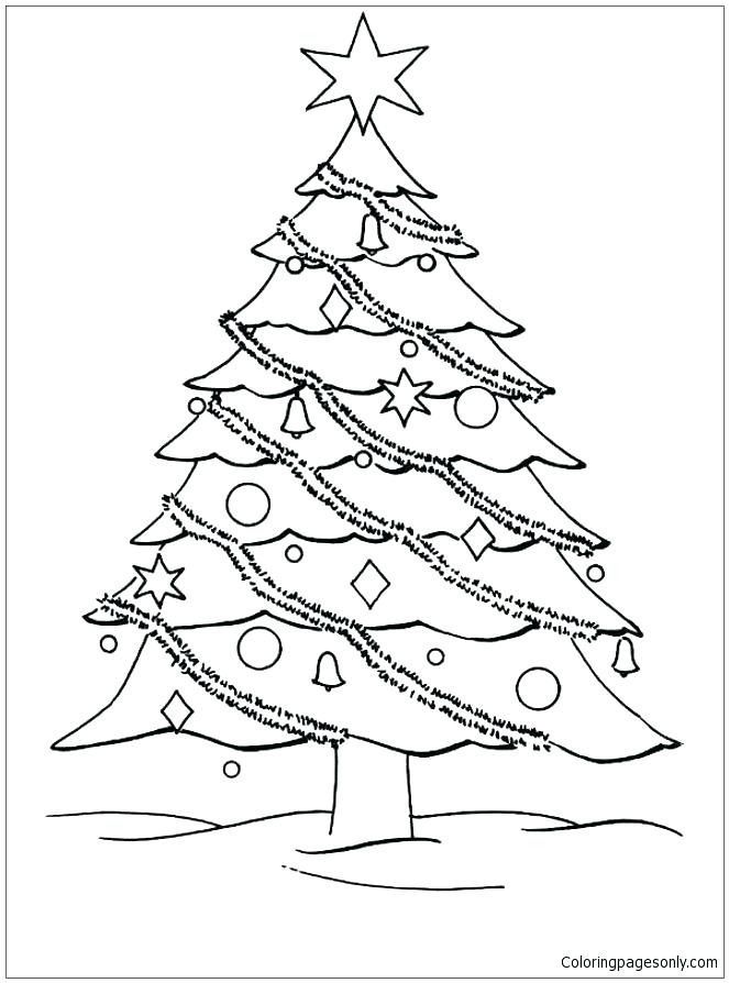 663x894 Tree Coloring Pages Christmas Tree Coloring Pages Free
