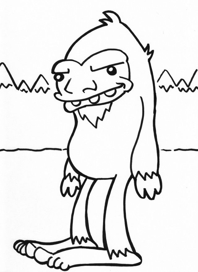 640x879 Coloring Page Mitchdraws Bigfoot Coloring Pages Colowing