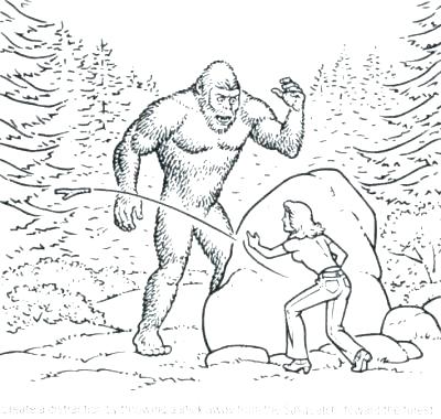 400x380 Tasty Bigfoot Coloring Page Coloring Page