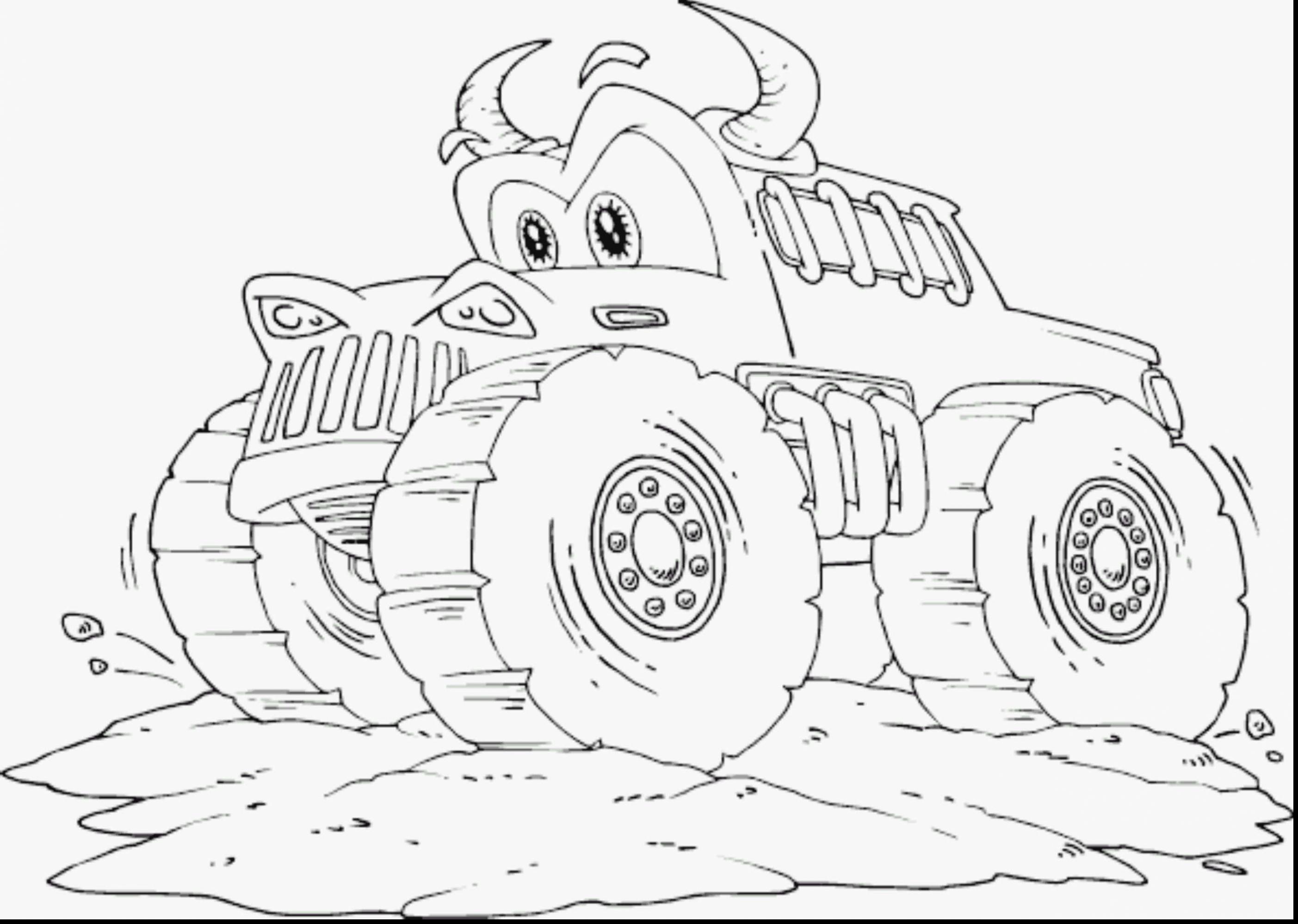 2806x1999 Bigfoot Monster Truck Coloring Page Pages Trucks