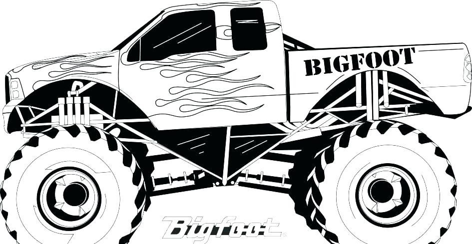 Bigfoot Monster Truck Coloring Pages at GetDrawings | Free download