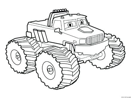 440x330 Monster Truck Coloring Pages Bigfoot Plus Easy Monster Truck