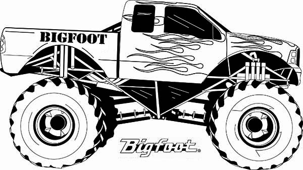 600x337 Amazing Bigfoot Monster Truck Coloring Pages Ideas Diy Coloring Page
