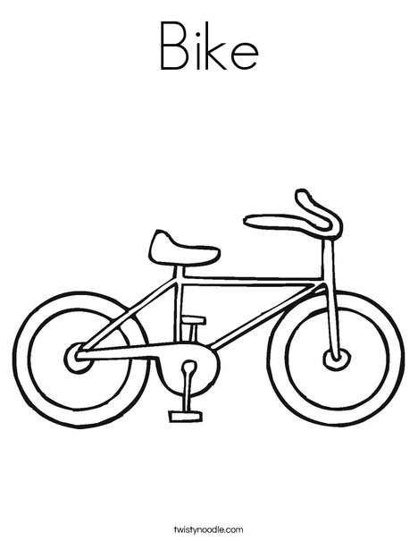 468x605 Bike Coloring Page