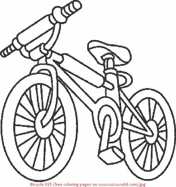 600x637 Bike Coloring Page