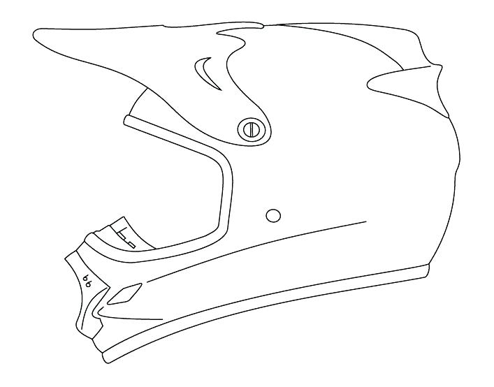 707x554 Bike Helmet Coloring Page