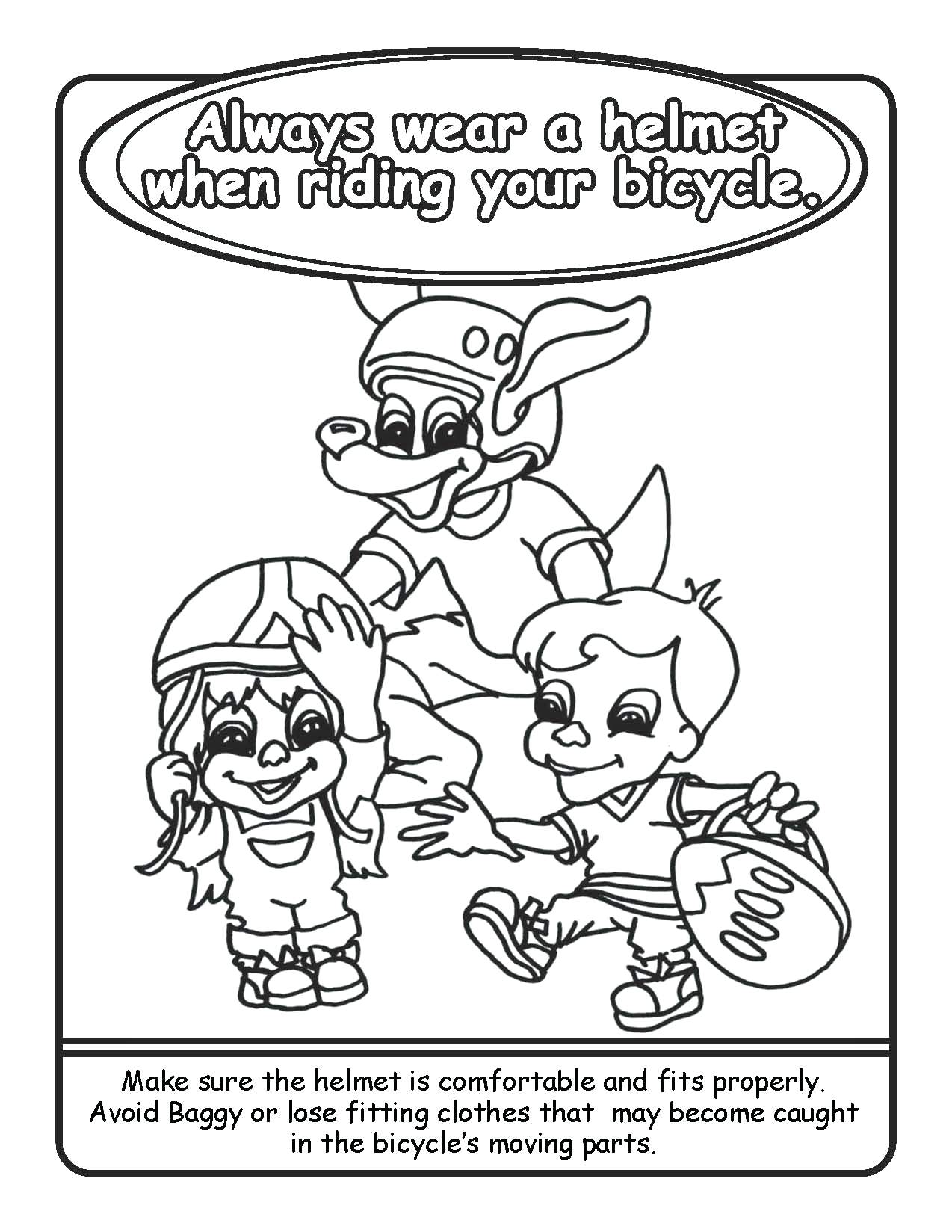 1274x1648 Bike Helmet Coloring Page