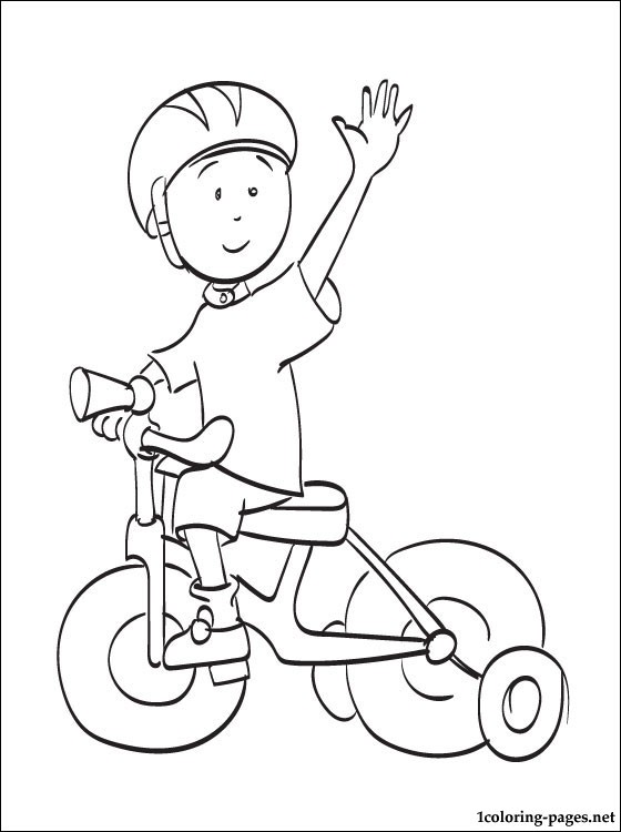 560x750 Caillou Riding A Bike Coloring Page Coloring Pages