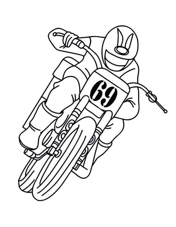 600x775 Dirt Bike Coloring Page Dirt Bike Riding Dirt Bike With Only One