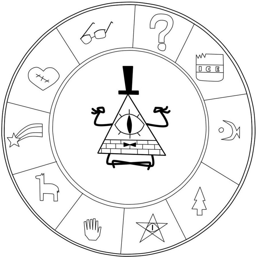 893x894 Unique Gravity Falls Coloring Pages Bill Gallery Free Coloring Pages