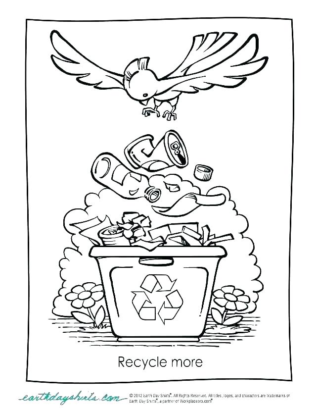641x828 Recycling Coloring Page Recycle Bin Colouring Pages