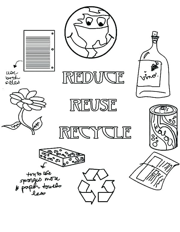 600x776 Recycling Coloring Pages Go Recycling On Earth Day Coloring Page
