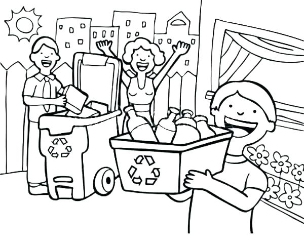 600x488 Recycling Coloring Pages Recycling Coloring Pages Coloring Page