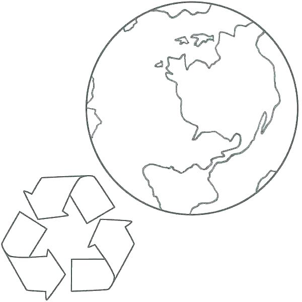 600x600 This Coloring Page For Kids Features A Recycling Bin Recycling