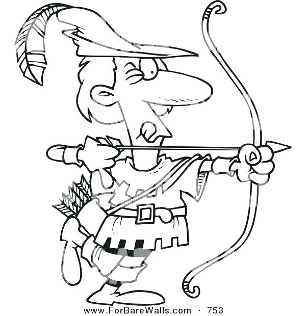 600x620 Robin Hood Coloring Page