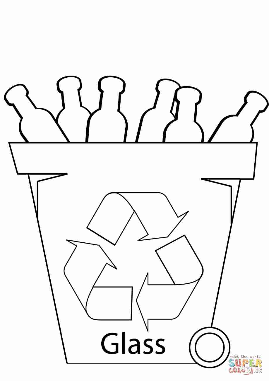 919x1300 Glass Recycling Bin Coloring Page Free Printable Pages And Olegratiy