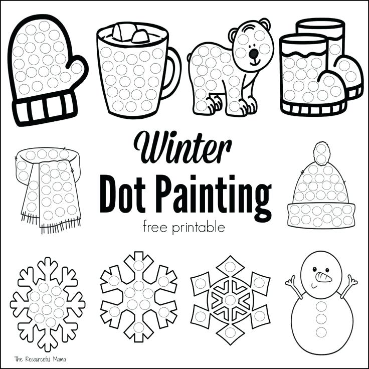 736x736 Bingo Dauber Coloring Pages These Winter Dot Painting Are A Great