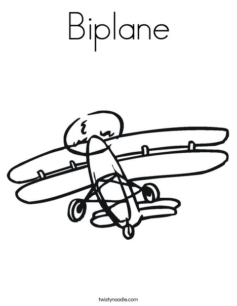 468x605 Biplane Coloring Page