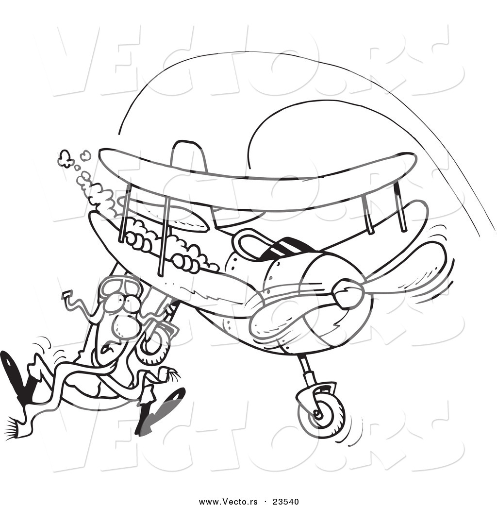 1024x1044 Biplane Coloring Page