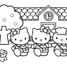 220x220 Hello Kitty And A Birdcage Coloring Pages